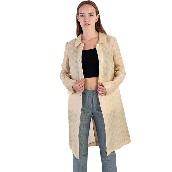 MONT MAVI BURLY WOOD WHITE SMOKE CLASSIC JACKETWOMENS SIZE M